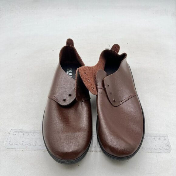 Men\'s Comfort Lace-Up Platform Oxford Shoes Round Toe Brown main image 4